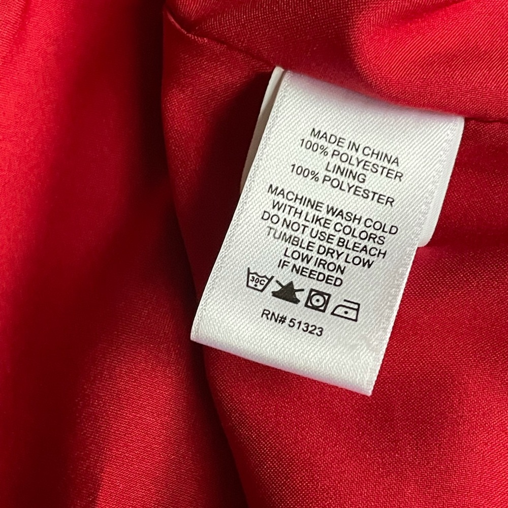 New CeCe Long Sleeves Women's Mini Dress Casual Party Office Red Size 4 ⚡️ - Picture 9 of 13